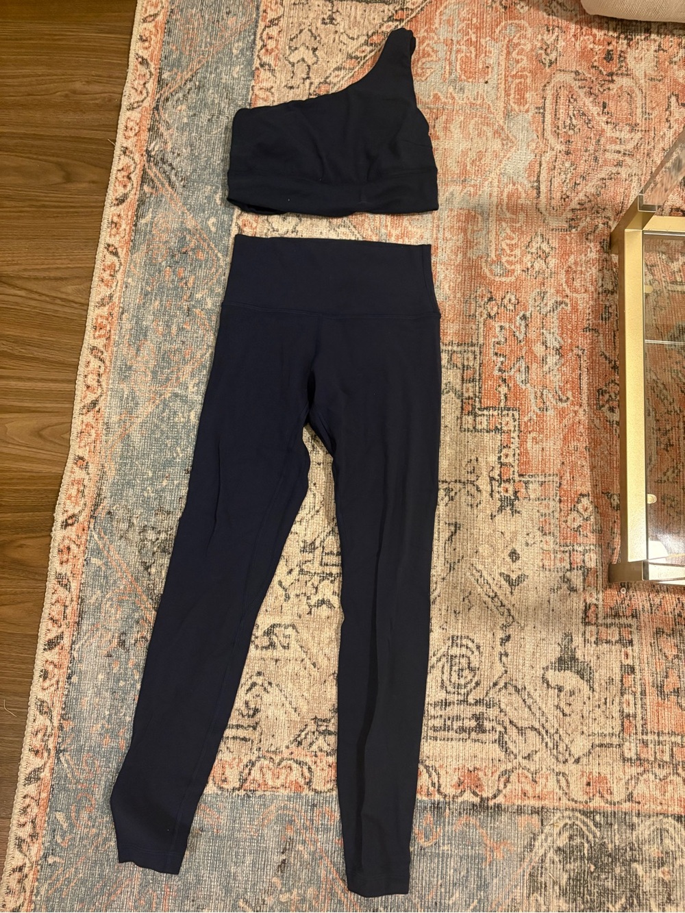 lululemon athletica Navy One-Shoulder Sports Bra and High-Waist Leggings Set - Picture 2 of 2